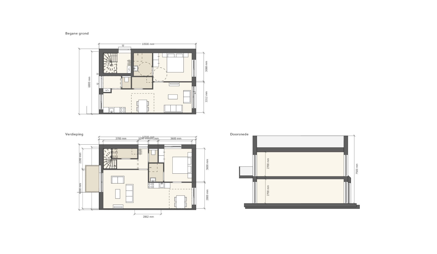 Grondgebonden woningen (beneden-boven)